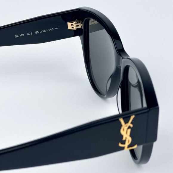 Saint Laurent Women Black Grey Square BRAND NEW Sunglasses SLM3 002 main image 4